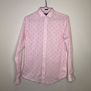 Express Extra Slim Solid Modern Tech 1MX Dress Shirt - Small